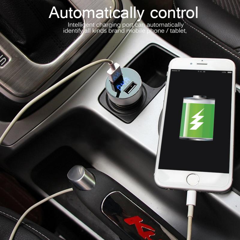 12V/24V 3.1A Dual USB Car Charger Socket Adapter Outlet Digital LED Voltmeter For iphone samsung xiaomi huawei