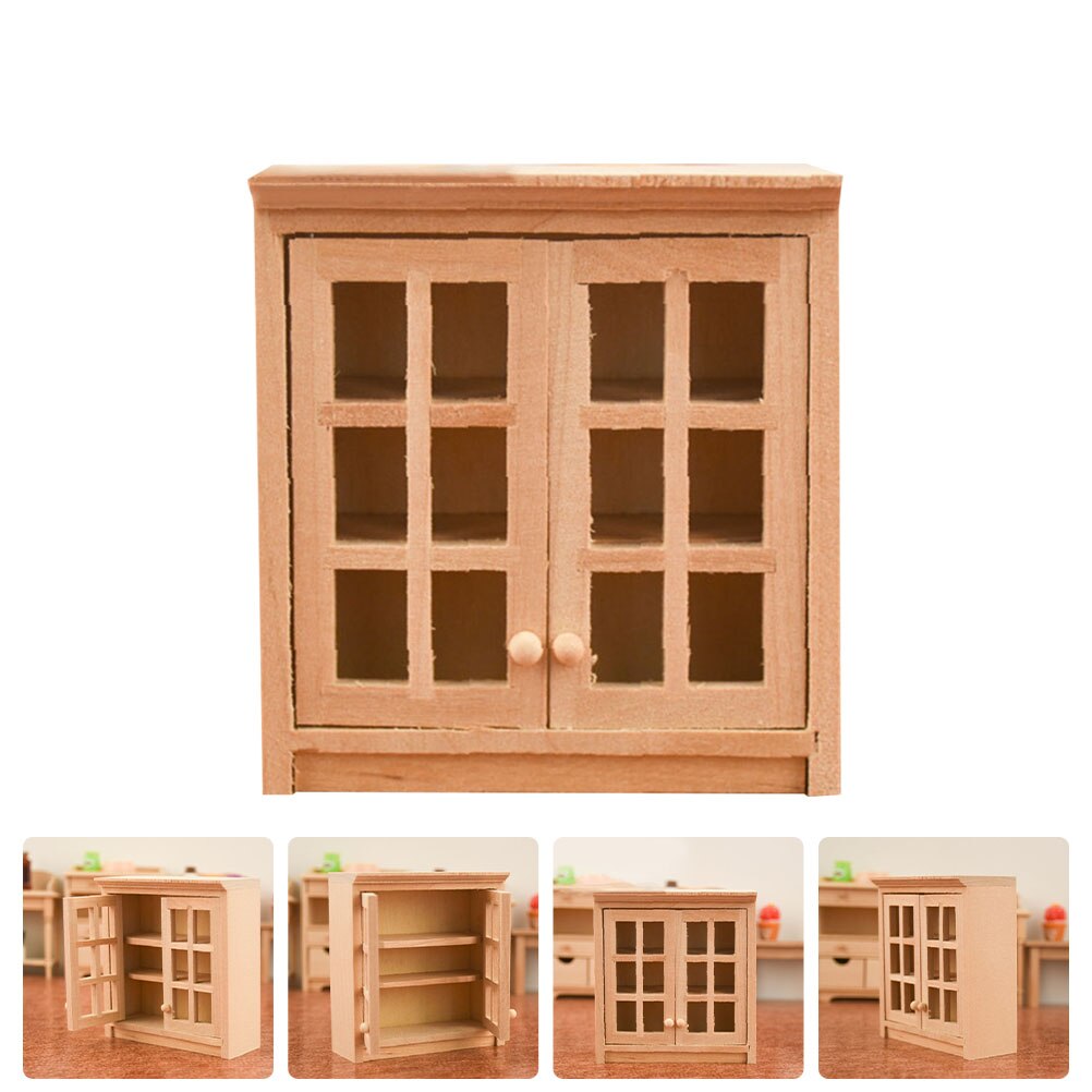 1pc kleine holzschrankmodelle, dekoration, minihaus, minimöbelmodell, bastelarbeiten