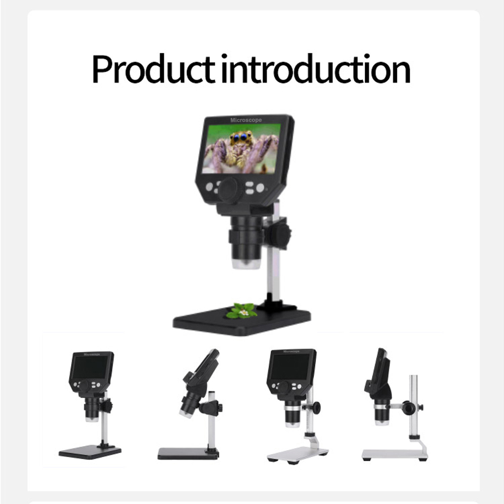 G1000 Digital Electron Microscope 4.3 Inch Large Base LCD Display 8MP 1-1000X Continuous Amplification Magnifier