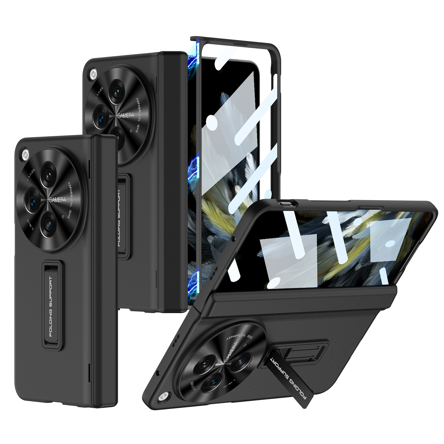 Schokbestendig Pantser Plastic Matte Behuizing Voor Oneplus Open Magnetisch Scharnier Scherm Glas Volledige Beschermhoes Voor Oppo Find N3 Hoesjes