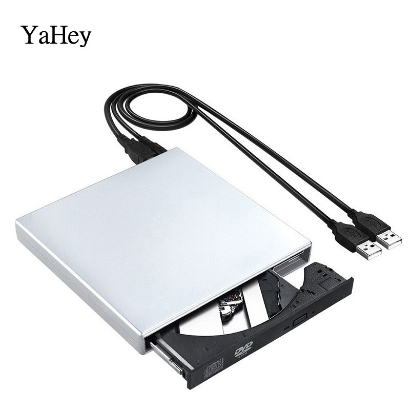 YAHEY USB 2.0 Externe DVD Drive Disc Speler DVD-RW Brander Optische CD/DVD Drives Schrijver Recorder Portable voor Laptop PC Windows: usb cd burner