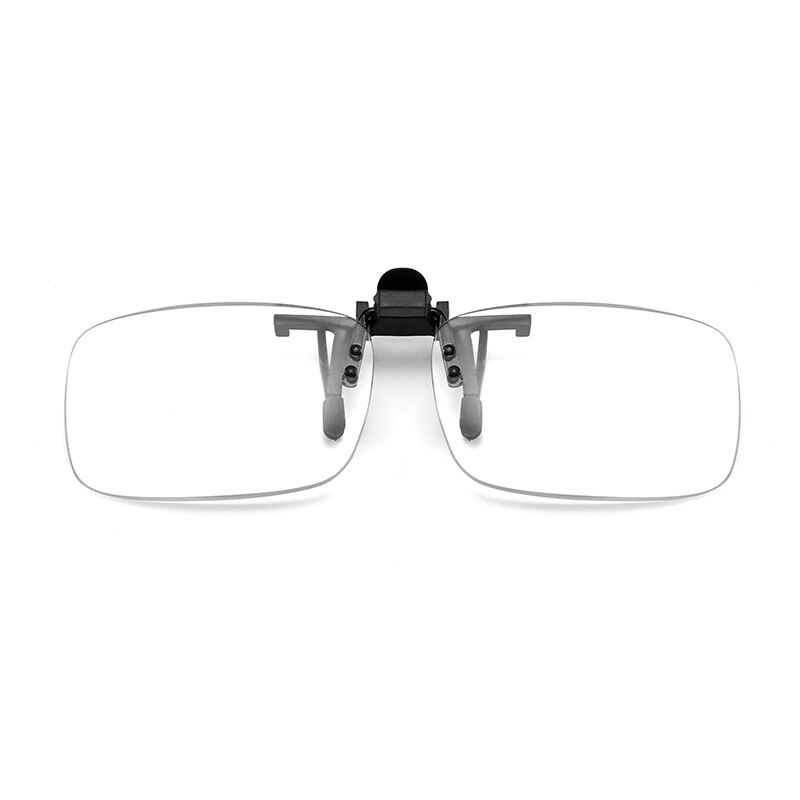 Flip Clip On flip up down Reading Glasses Men Women Flip Clip Presbyopic Glasses Rimless Portable Reading Computer Glasses: +300 / White01