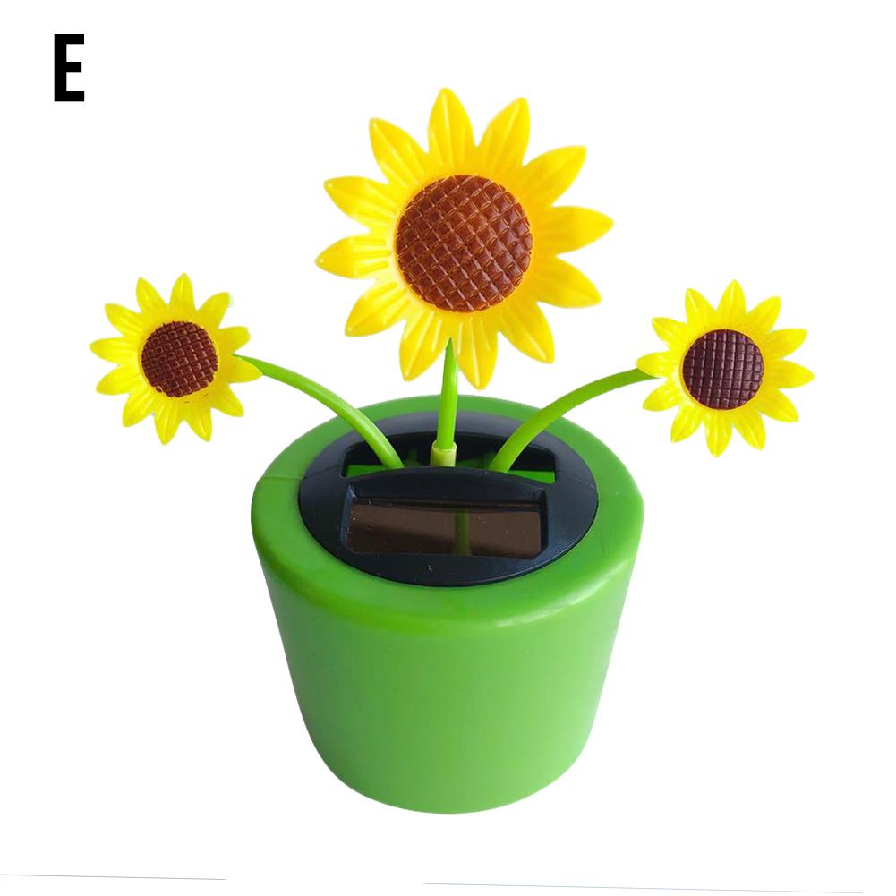 Coche de baile con energía Solar, carro de flores, tablero de instrumentos, adornos, juguete oscilante, , accesorios de decoración, 1 Uds.: E