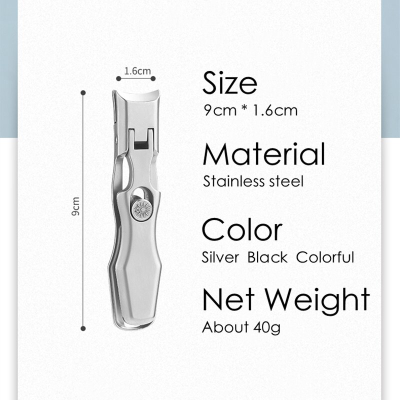 Nail Clippers Wide Jaw Stainless Steel Opening Manicure Fingernail Cutter Thick Hard Ingrown Toenail Scissors tools