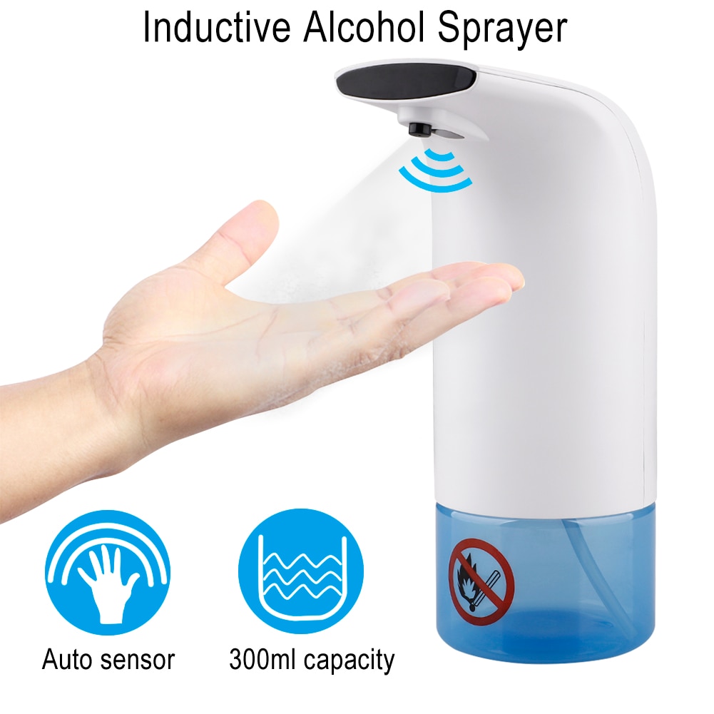 In Stock Touchless Soap Dispenser Infrared Automatic Induction Non-Contact Alcohol Spray Bottles 300ml Hand Disinfection Sprayer