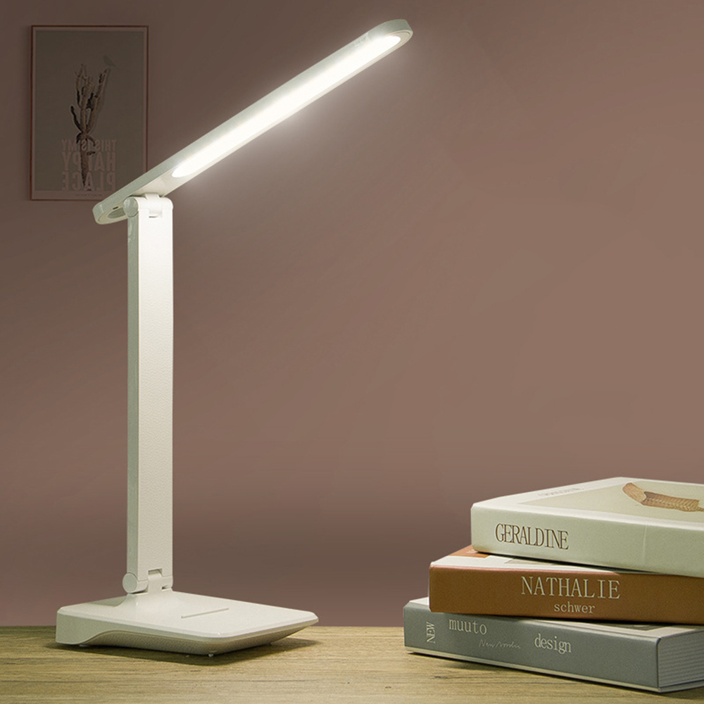 9W Sensor Touch LED Table Lamp Touch Controll Brightness Adjustable USB Rechargeable Reading Eye-Protect Led Table Lamp: White / USB Power