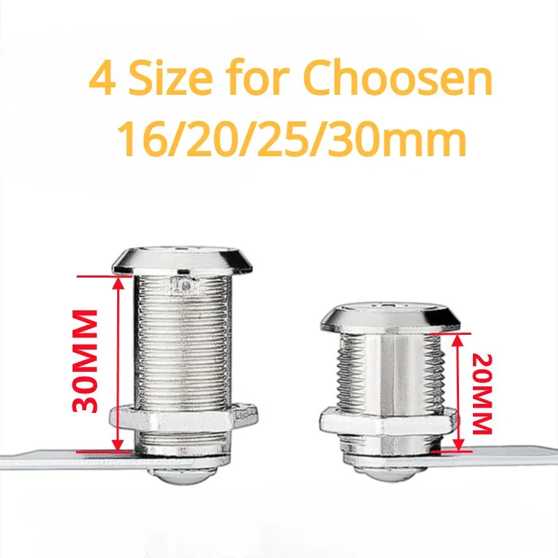 Cerradura para cajón de gabinete de aleación de Zinc con llave, cerradura para archivador, cerradura lateral para casillero, cerraduras para cajas de herrajes para muebles