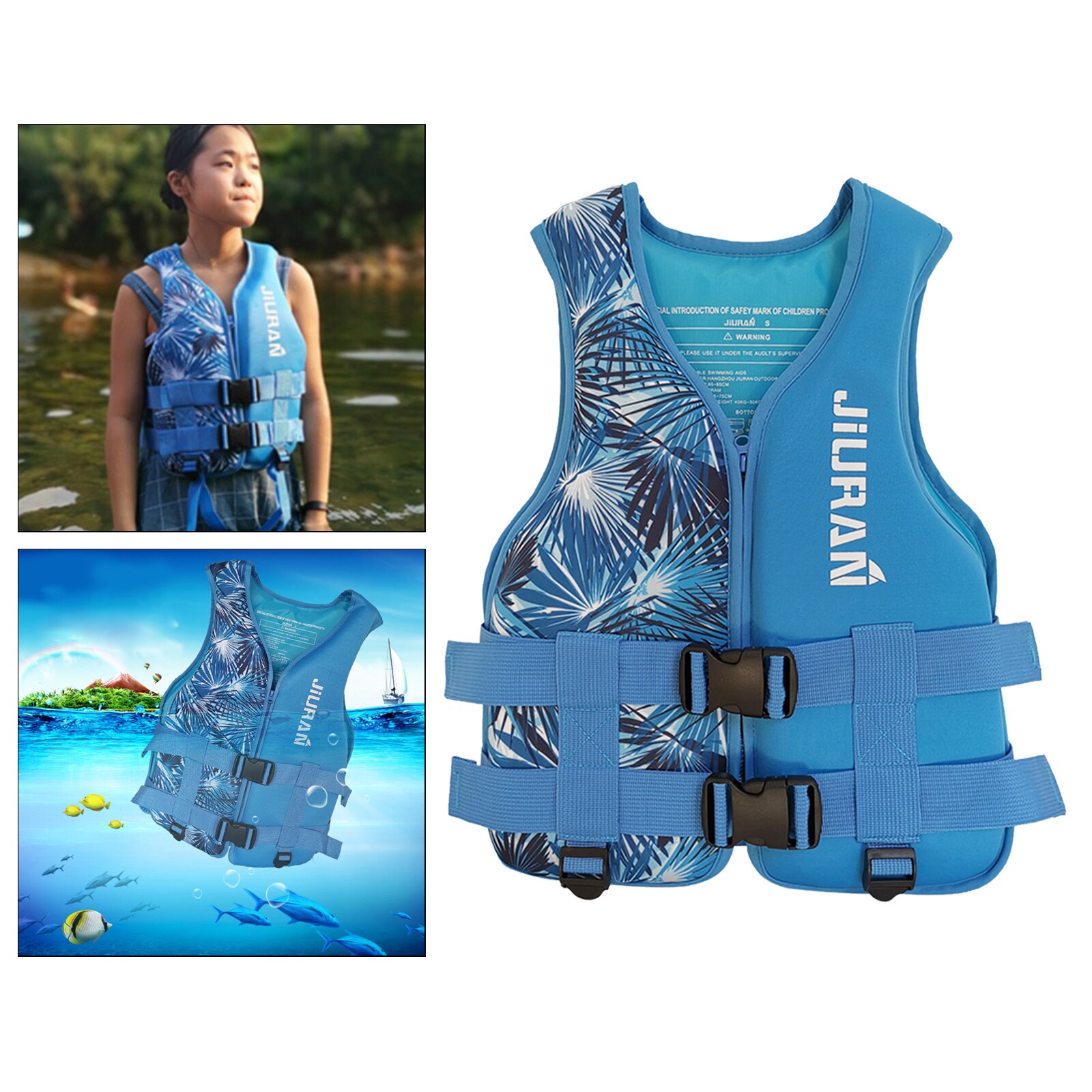 Adults Vest Kayak Buoyancy Aid Safe Sailing Watersport: Blue M