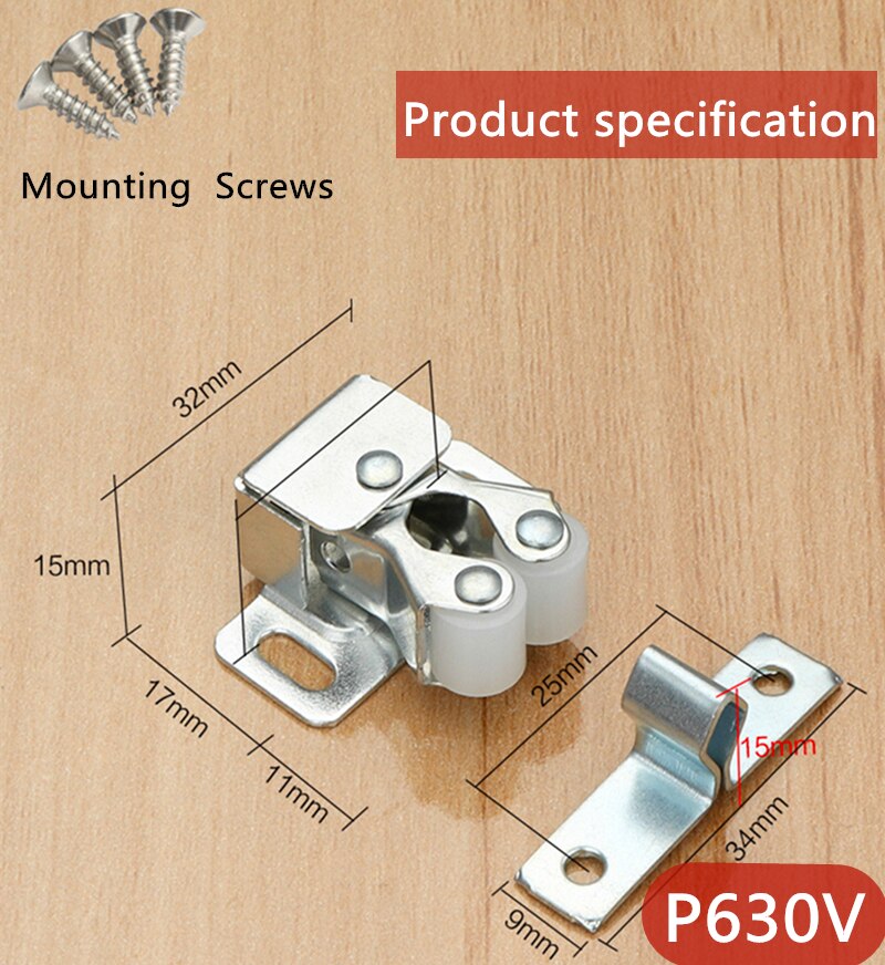 2 unids/lote de tapones para puerta de armario, Catchof, 4 colores para herrajes de armario, accesorios para muebles