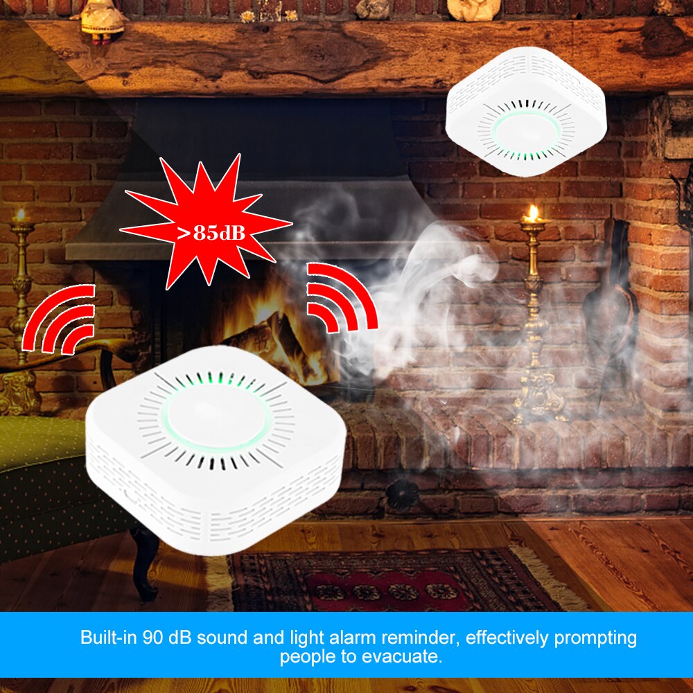 eWeLink Smoke Detector Sensor Wireless 433MHz Fire Security Protection Alarm Sensor with Sonoff RF Bridge APP Remote Control