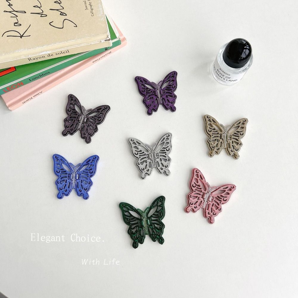 Butterfly Mini Phone Holder Foldable Accessories Phone Stand Back Adhesive Support Frame Universal