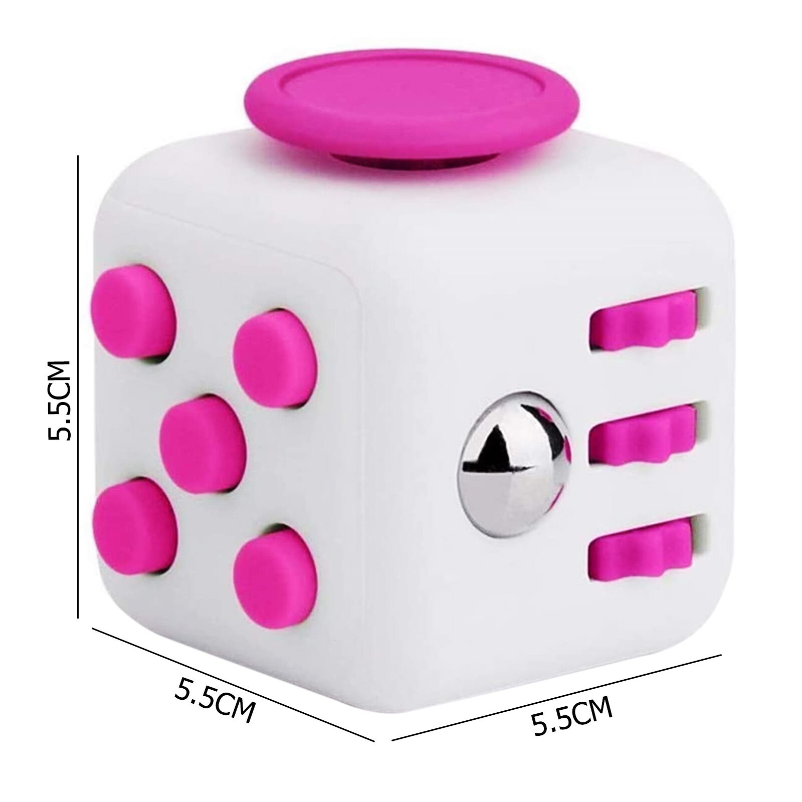 Decompression Toy Anti-Anxiety Children Desk Decompression Cube Button Sound Rolling Joystick Button Decompression Toy: M