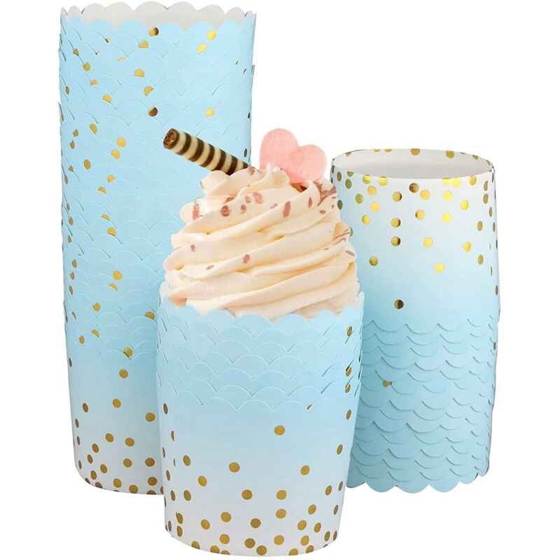 50 Pcs Colorful Greaseproof Paper Baking Cups 5 Oz Cupcake Paper Liners Disposable Muffin Cases Cupcake Containers
