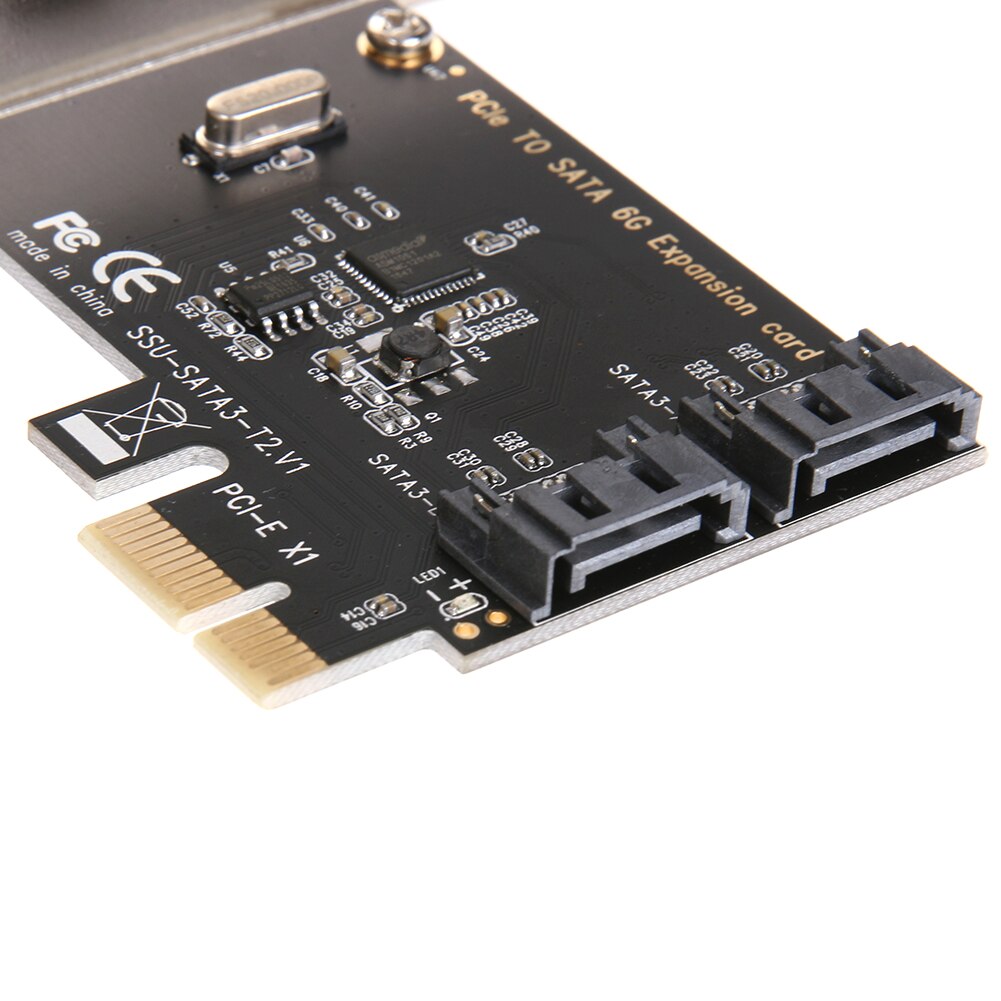 Podwójny SATA3.0 interfejsy PCI-E do SATA 3.0 wewnętrzny 6 gb/s porty rozszerzenie dysku Adapter do kontrolera karty do obliczeń PC