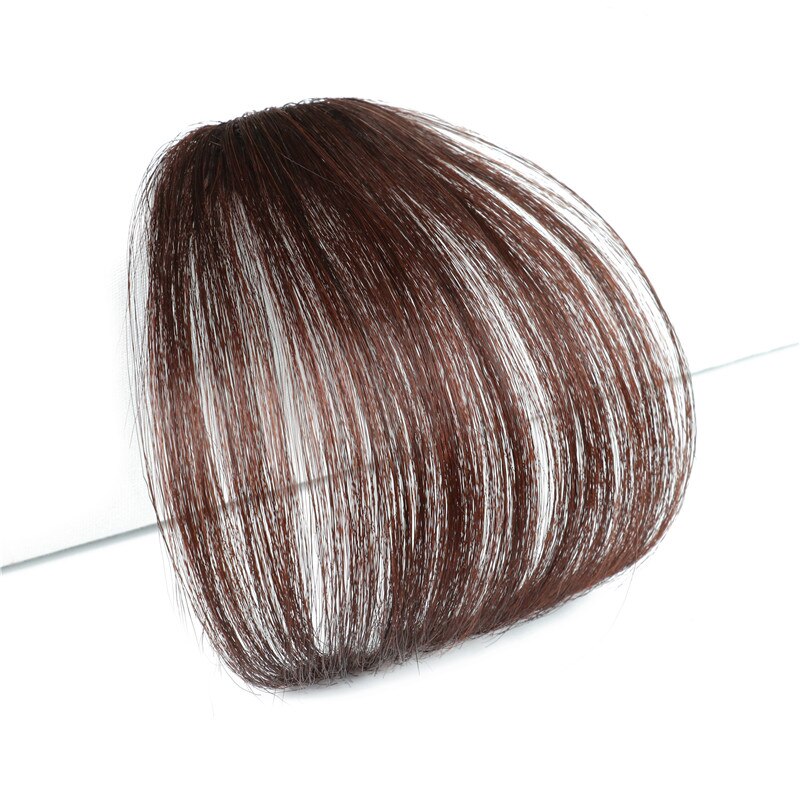 Fluffy Air Bangs Pretty Girls Hair Extension Synthetic Straight Hairpiece Clip In Front Hair Bangs Heat Resistant: K 30 Brown