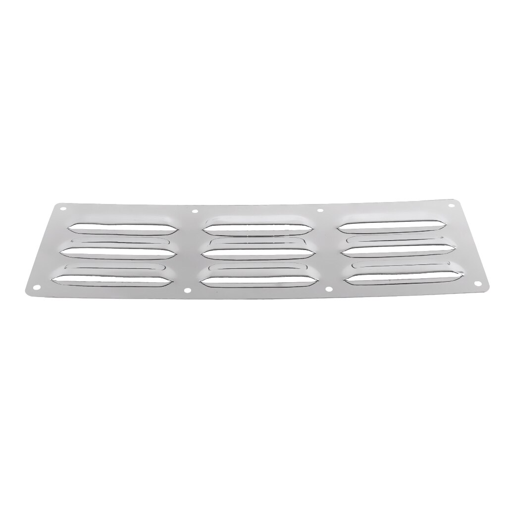 Rejilla de ventilación Louvered para barco, cubierta Rectangular de acero inoxidable, 25,8x8,7 cm/10,2x3,4 pulgadas, 2 unidades