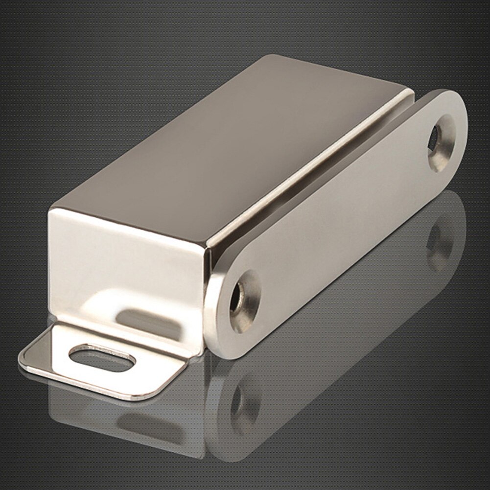 3pcs 25kg Stainless Steel Heavy Duty Pull Cabinet Cupboard Closet Magnetic Door Catch Smooth Home Furniture With Screws Kitchen
