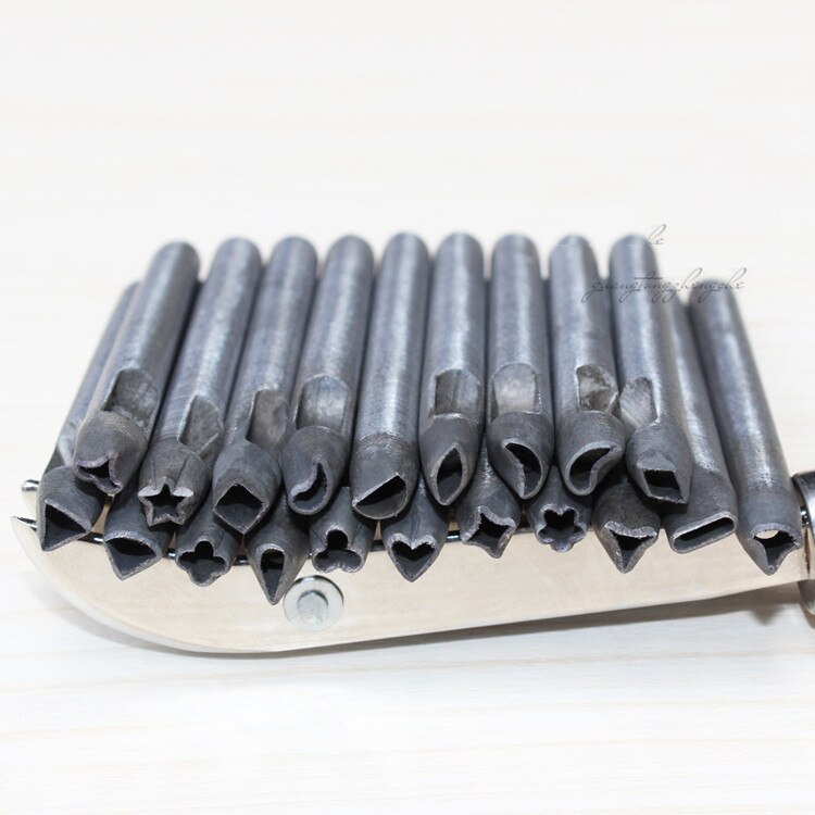 20 stks/partij gemengde 5mm speciale vorm lederen craft perforator hand tool set