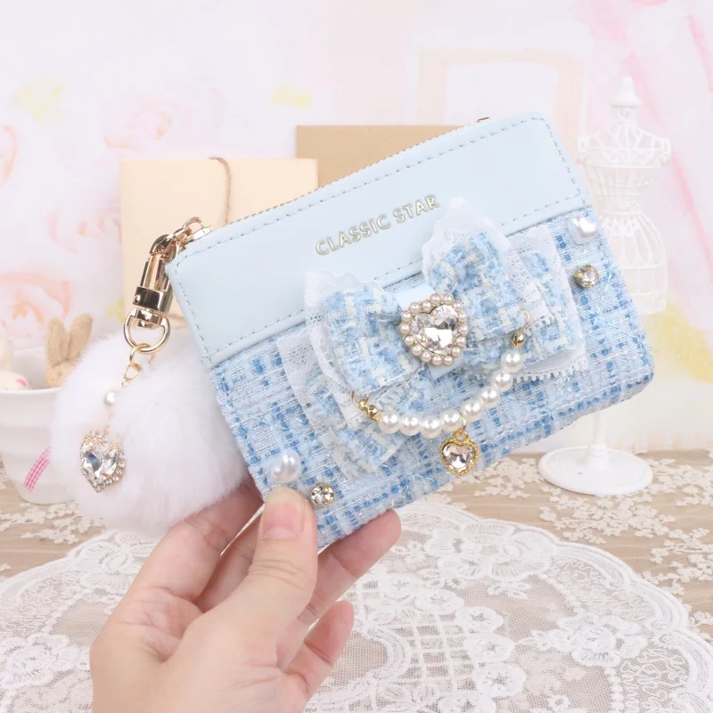 Sweet Women's Wallet Short Coin Purse Wallets for Woman Card Holder Lolita Ladies Wallet for Female Hasp Mini Clutch