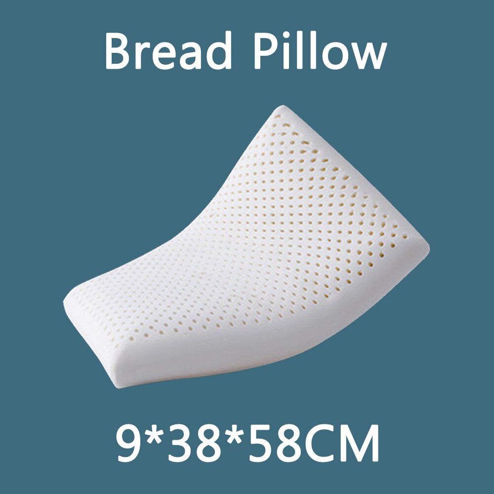 Natural-Latex Pillow Orthopedic Cervical Massage Bed Pillow Release Pressure Sleeping Pillows for Bedroom with Pillowcase: Send pillowcaseBread