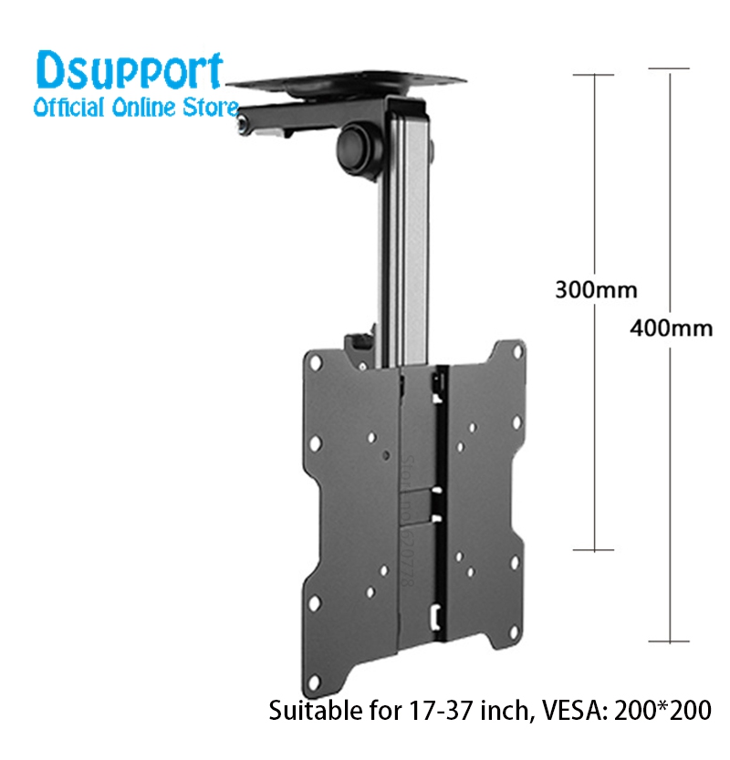Plafond de voiture pliable 17-55 pouces écran LED LCD support de moniteur TV support de montage mural support de montage armoire support TV: (H)260-400MM