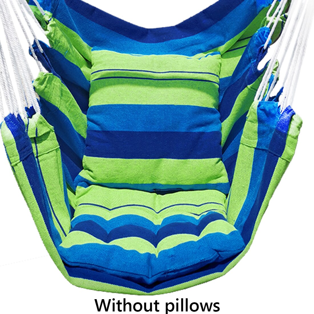 Hammock Portable Beach Chair Hanging Rope Chair Swing Chair Seat for Adults Kids Garden Hammock with Support Indoor Outdoor: fresh green A