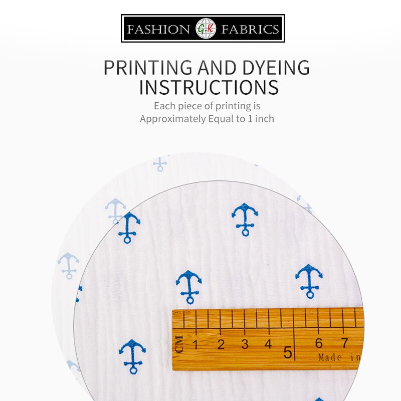 Double Cotton Gauze Muslin Printed Fabric Diy Double Gauze Fabric For Baby 100% Cotton Fabric Cotton Muslin Double Fabric