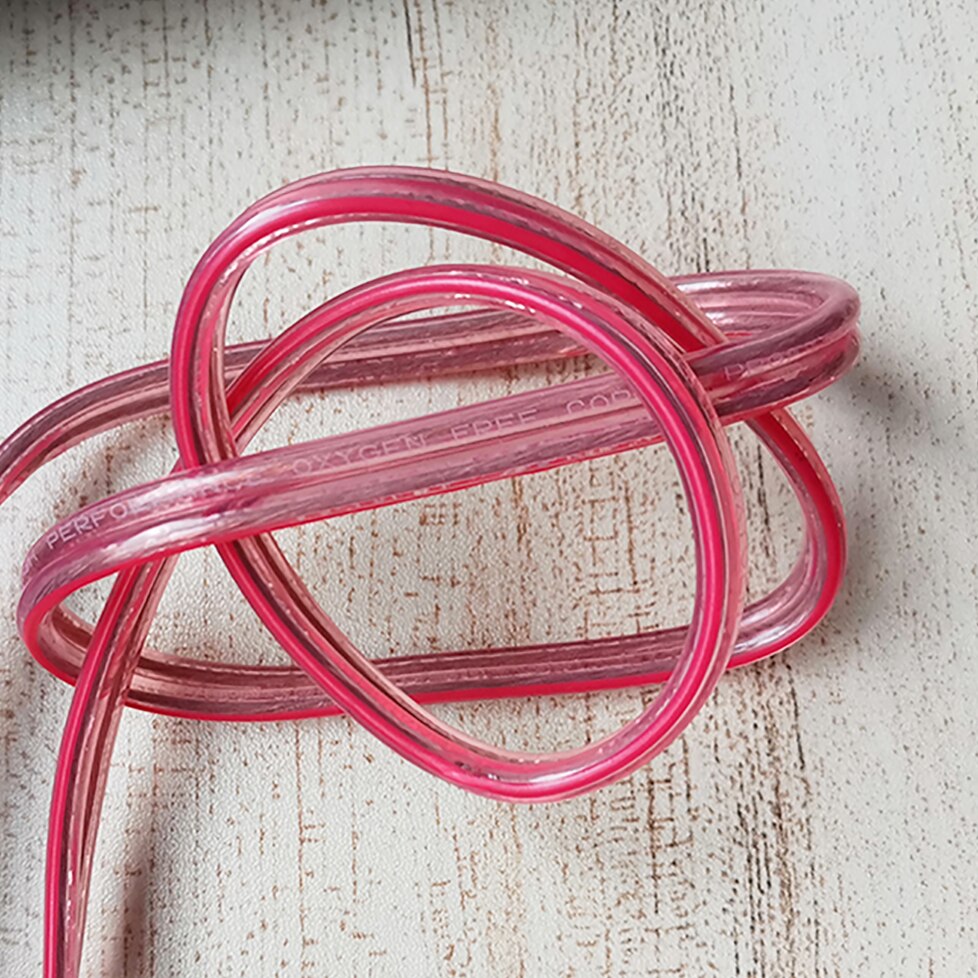 DIY HIFI Speaker Cable Hight purity copper 2 cores Flat Speaker Wire HIFI speaker Wires 4N OFC Transparent Jacket Speaker Wire