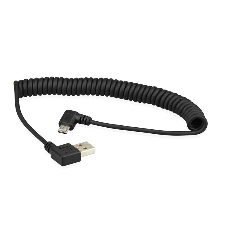 40cm usb 2.0 hane till micro usb 2.0 hane 90 graders micro usb vinklad vänster eller höger vinklad indragbar dataladdningskabel