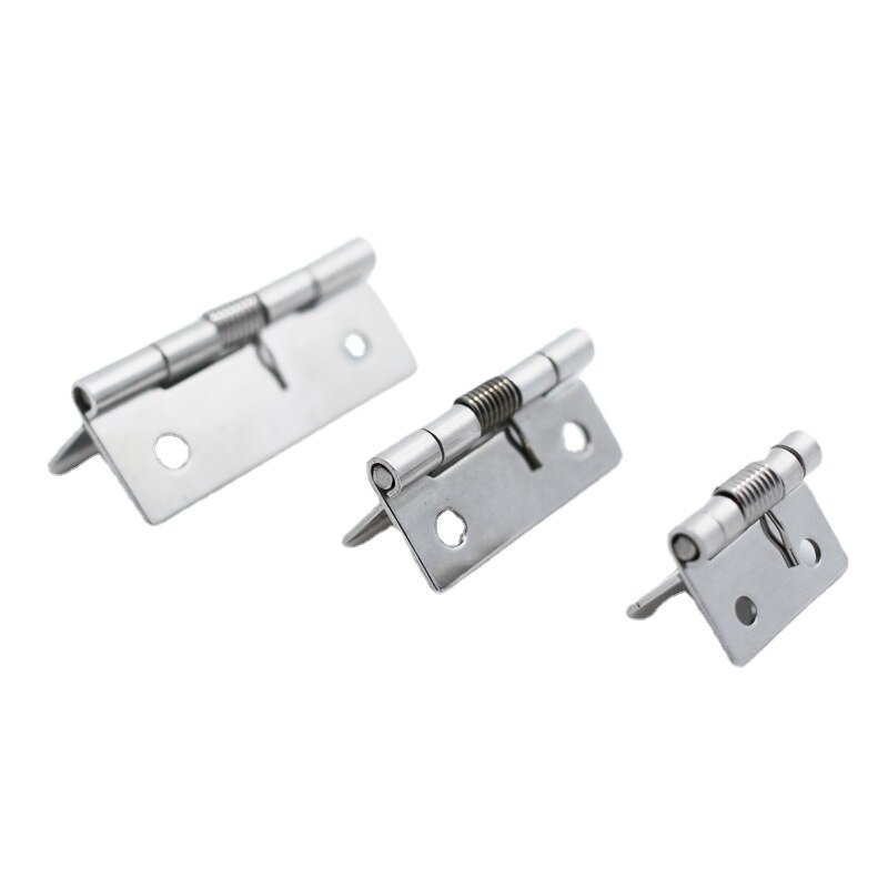 Mini charnière à ressort pliante en acier inoxydable 304, 1 pièce, Micro charnières automatiques, porte d&#39;armoire, accessoires de quincaillerie de meubles