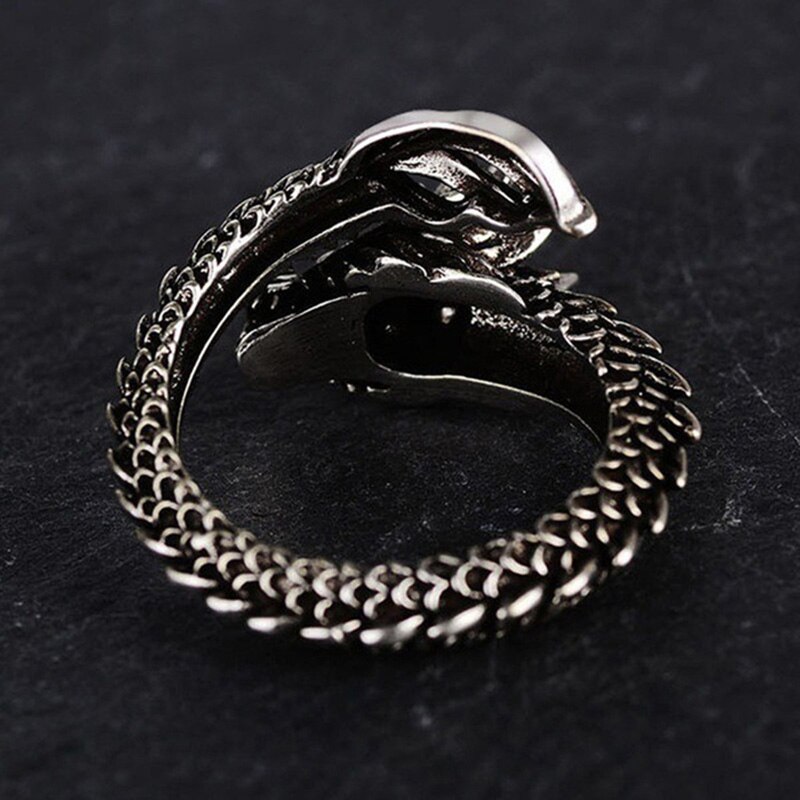 Kühlen Drachen bilden Ring Männer Punk Edelstahl Offenen Ring männer Einstellbare Ring Große Schmuck Liefert Neue
