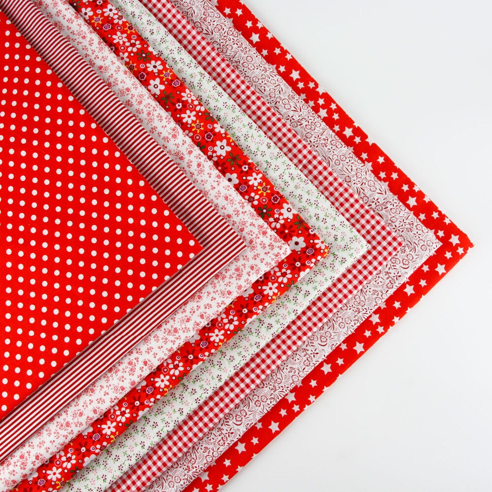 8 stil klud 50 cm x 50 cm print bomuldsstof bundt diy håndlavede quilt patchwork stoffer