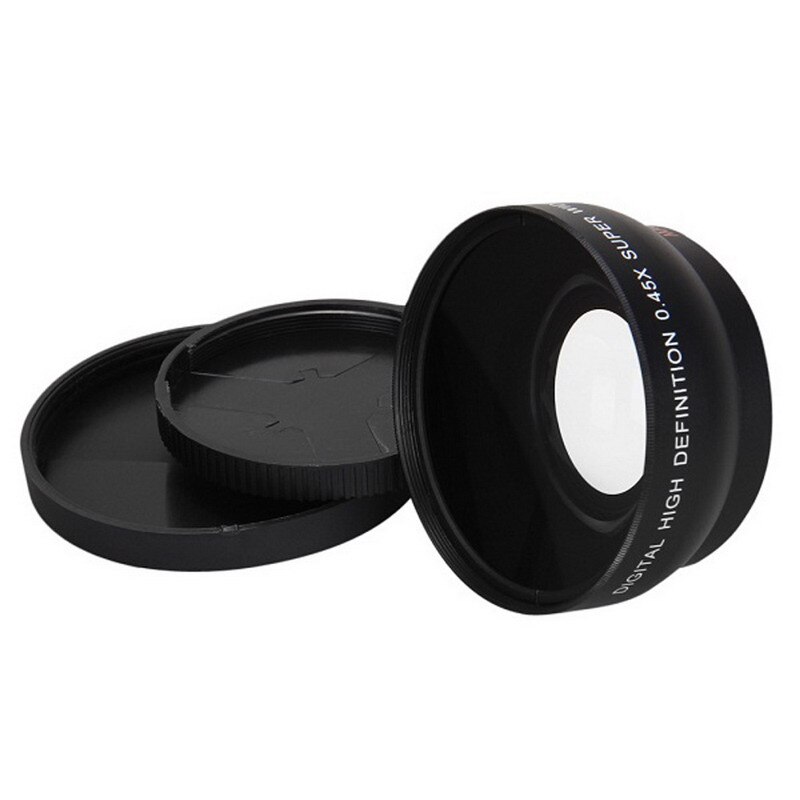 58Mm 0.45x Groothoek Lens Camera Macro Lens Voor 58Mm Filter Camera Voor Canon Eos 1000D 1100D 500D rebel T1i T2i T3i