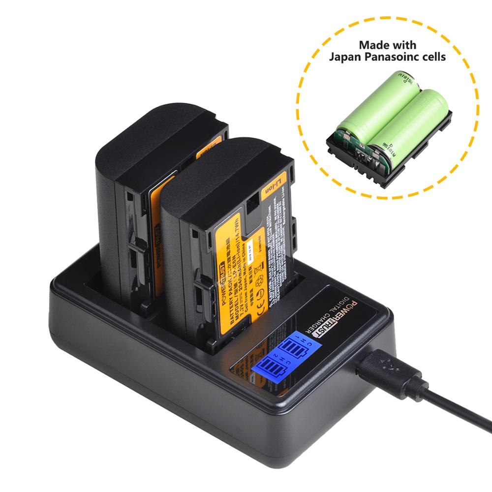 LP-E6 LPE6 LP-E6N Batterij Japan Mobiele + Lcd Usb Lader Voor Canon Eos 5D Mark Ii, ds Mark Iii, 5D Mark Iv, 5DS, 5DS R, 6D, 7D, 7D