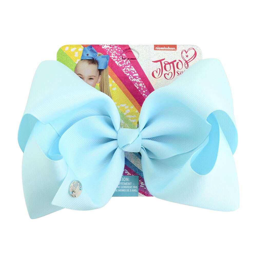 8 tommer store jojo-sløyfer jojo siwa-båndsløyfer med klips for barn jenter boutique solide hårspenner hårtilbehør