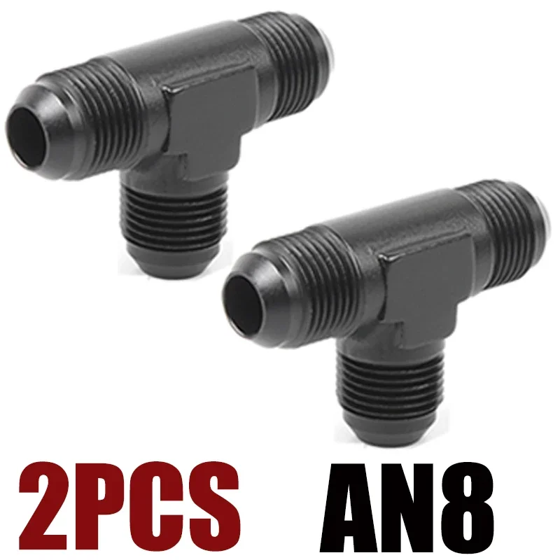 2x an4 an6 an8 an10 an12 universelle t-koblinger til slange i aluminium, hann-hann, hunn-t-kobling på sidegjengeadapter: Lavendel