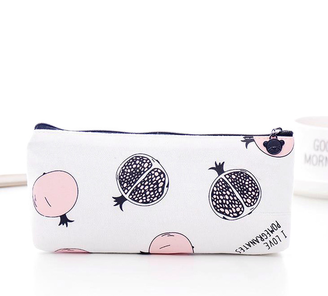 1PC Cute Many Styles Cactus Canvas Pencil Cases Student Stationery Pen Bag School Office Pencil Bags Lovelty Pencil Pouch: 14