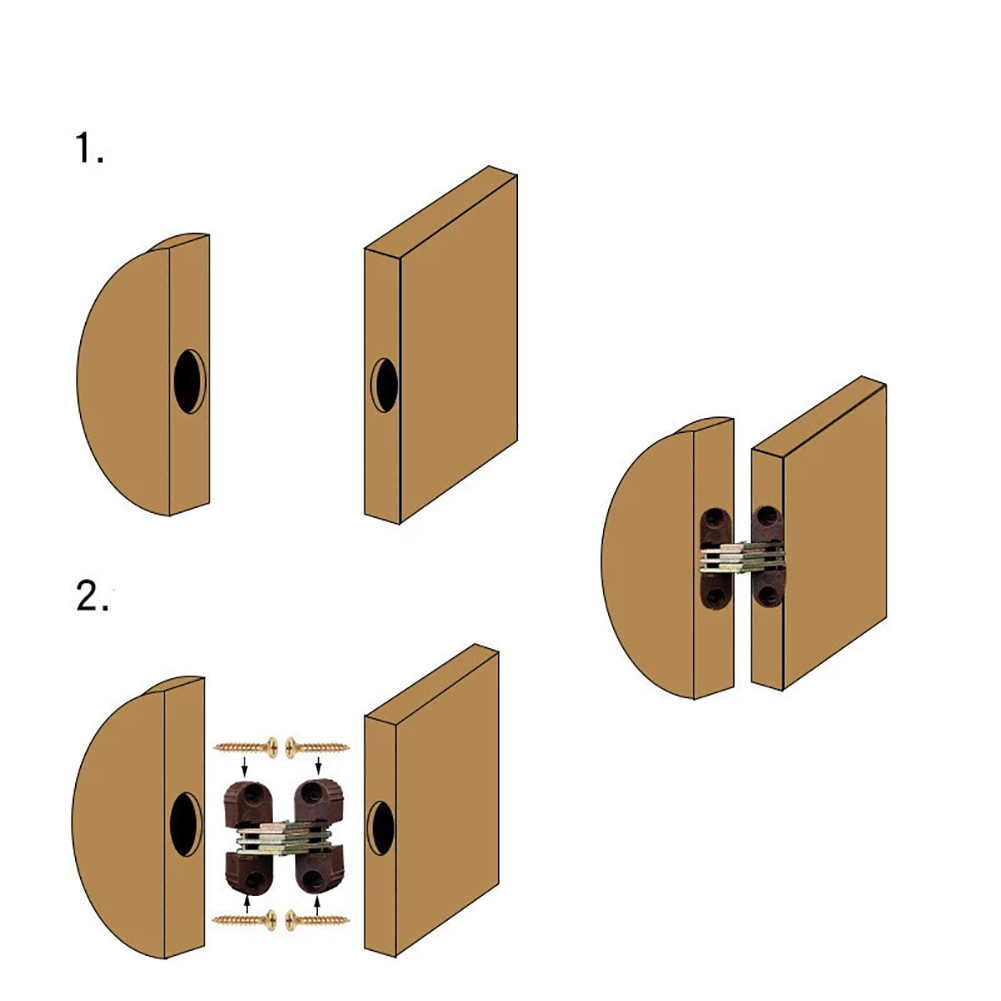 Charnière de Table à manger en plastique, 6 pièces, dissimulée, accessoire de meuble