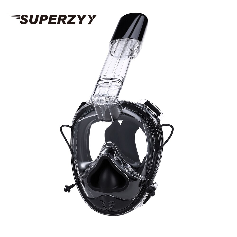 Máscara de buceo de nariz suave, máscara de buceo de cara completa, Gasbag de una pieza, máscara de buceo antiniebla para niños y adultos: Color 1 one size