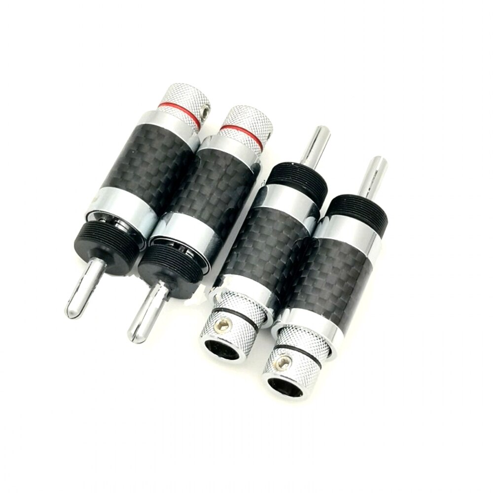FURUTECH CF 202 (R) Kohlenstoff fiber rhodiniert lautsprecher Banane stecker Original Kasten MATIHUR