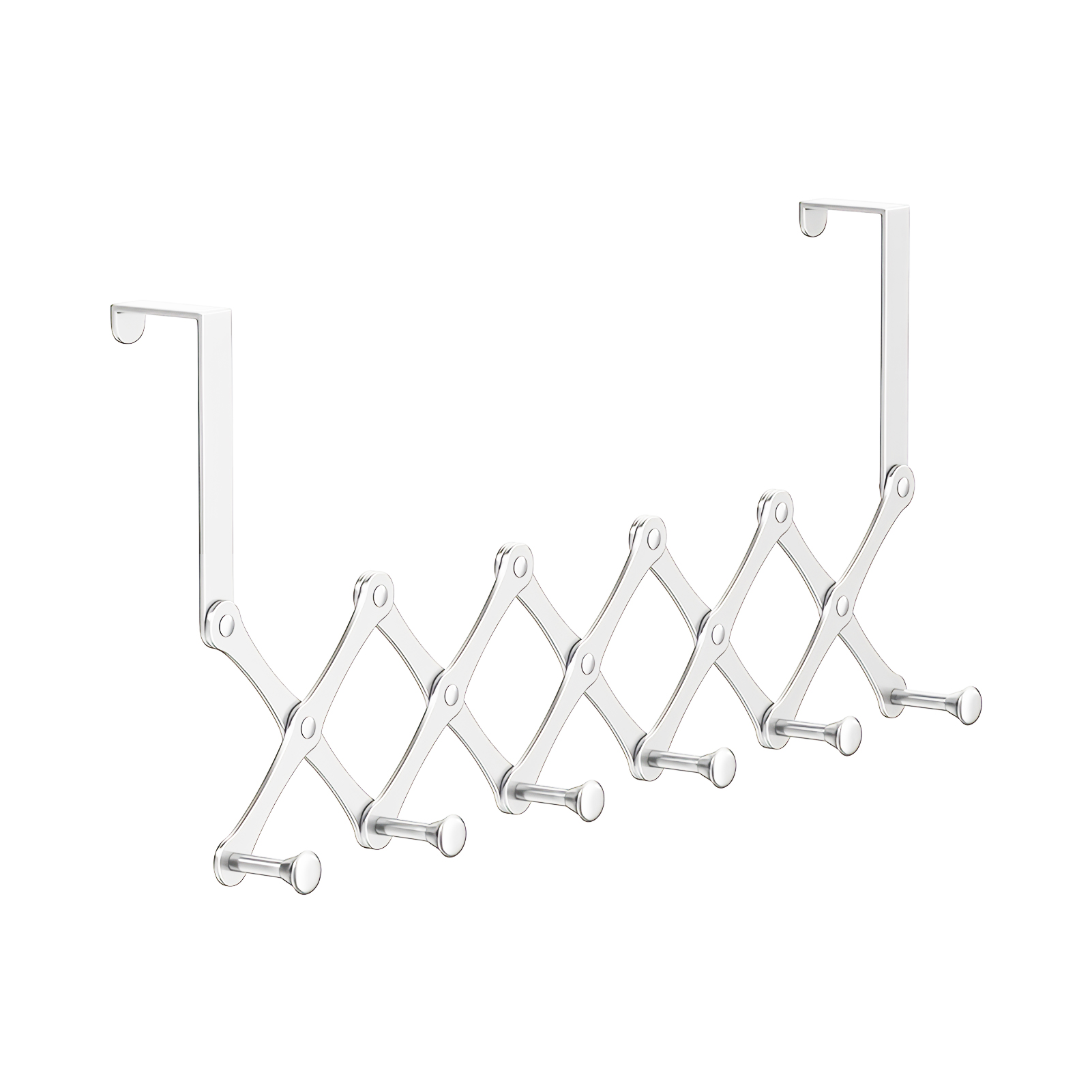 Hooks Over The Door 4/6Hooks Clothes Coat Hat Towel Hanger Home Bathroom Organizer Rack Kitchen Accessories Holder: light yellow