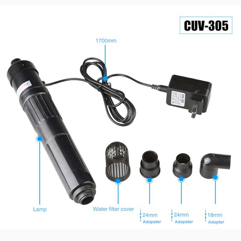 Sunsun CUV-303 CUV-305 CUV-505 CUV-510 Aquarium Fish Tank UV Sterilizer Algae Killer UV Light Only (no water pump): CUV-305