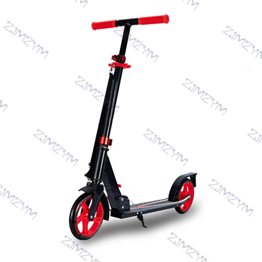 Opvouwbare Pu 2 Wielen Kick Scooter Aluminium Legering Kids Kinderen Voetpedaal Scooters Hoogte Verstelbare Oefening Speelgoed Skateboard: red