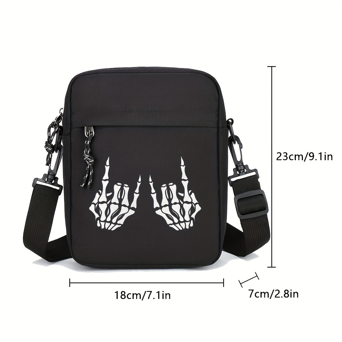 Halloween-tas crossbodytas van Oxford-stof voor heren Lichtgewicht 100-stijlvolle canvas schoudertas Kleine herentas