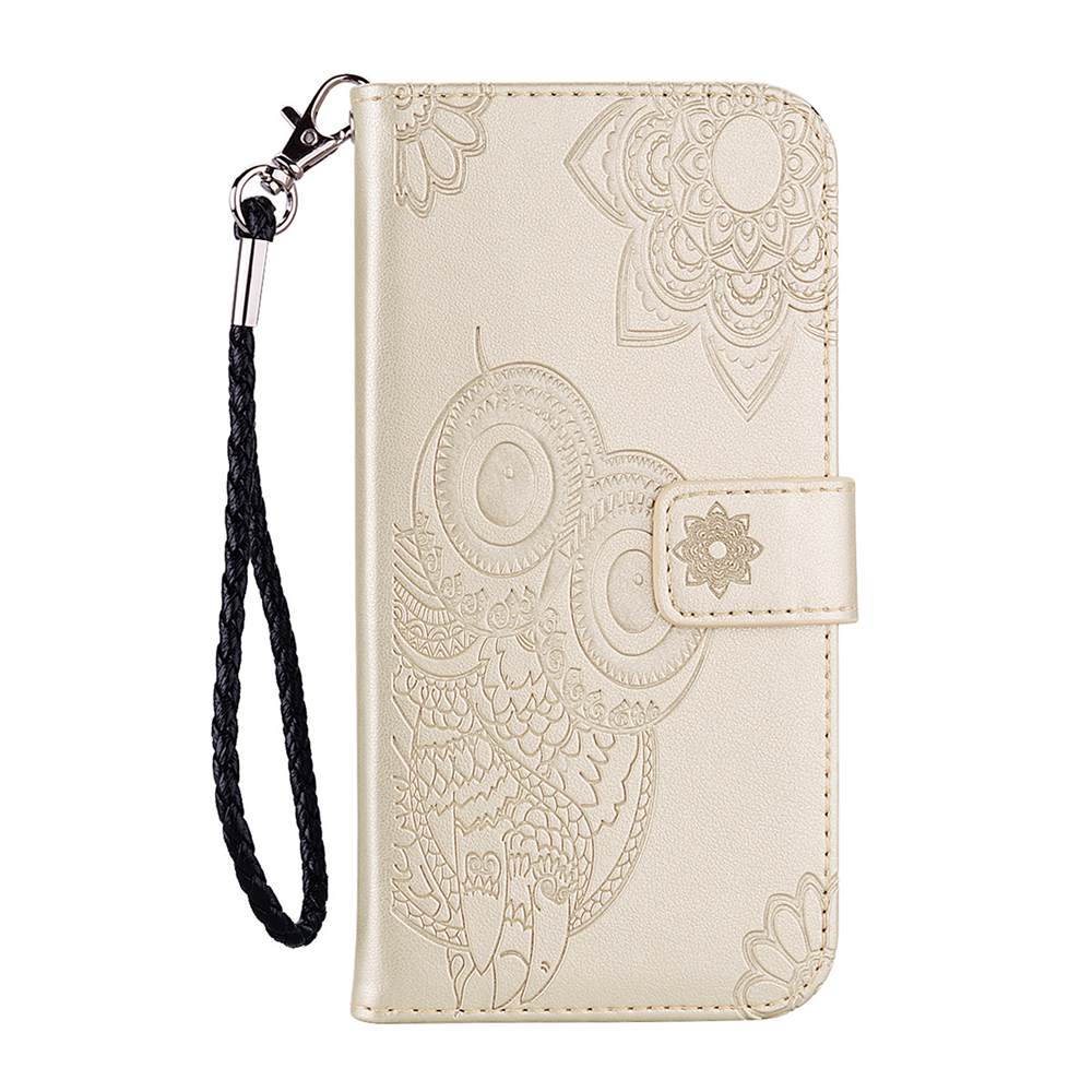 Redmi Note 9 funda 3D búho Flip Funda de cuero para Xiaomi Redmi Note 9 6,53 pulgadas funda de cartera Capa Redmi Note 9 funda: Gold