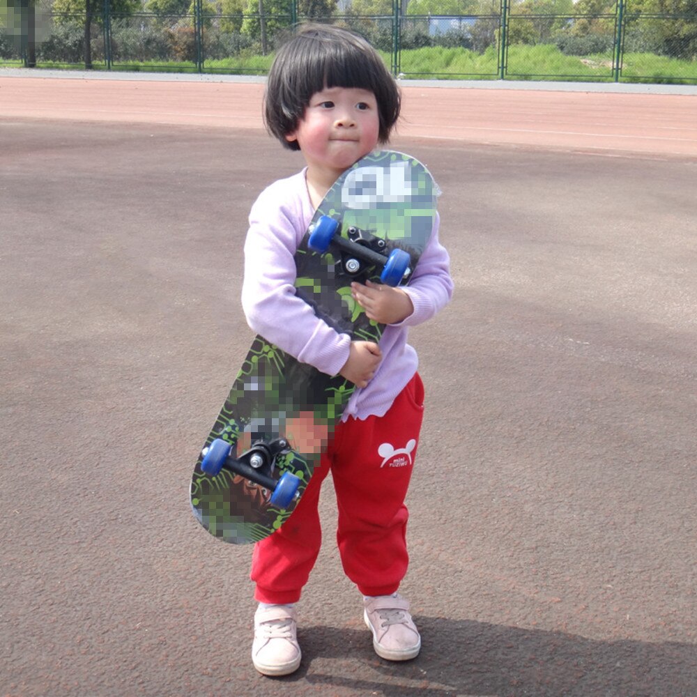 60cm børn firehjulet skateboard ahorn træ skateboarding print scooter longboard udendørs sport børn skateboards