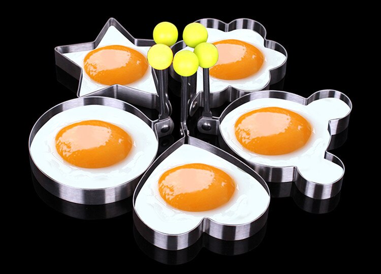 Æg form æg ring pandekage maker rustfri skimmel til stegte æg nonstick rustfrit stål stegte æg forme køkkenredskaber tilbehør
