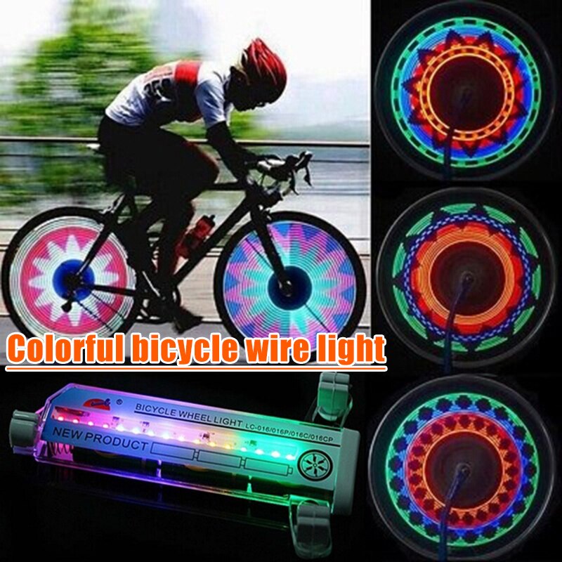 3D Fahrrad Speichen LED-leuchten Bunte Fahrrad Rad Licht Multi-farbe 42 aufbringen 16 LED Fahrrad Speichen Lichter: Ursprünglich Titel