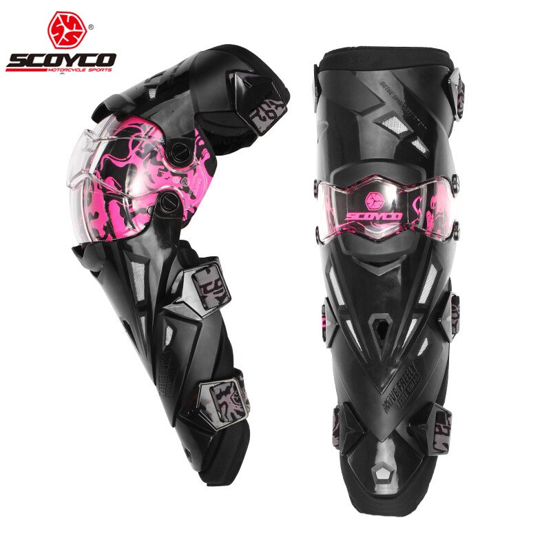 Scoyco  k12 gear motorcykel beskyttende knæpuder motobike knæbeskytter motocross motorsport knæbeskytter beskyttelsesudstyr: Lyserød