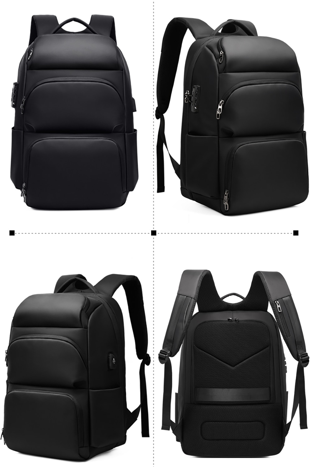 2021 nuovi zaini impermeabili borsa da scuola di ricarica USB zaino da uomo antifurto di grande capacità zaino da viaggio per Laptop da 17 pollici